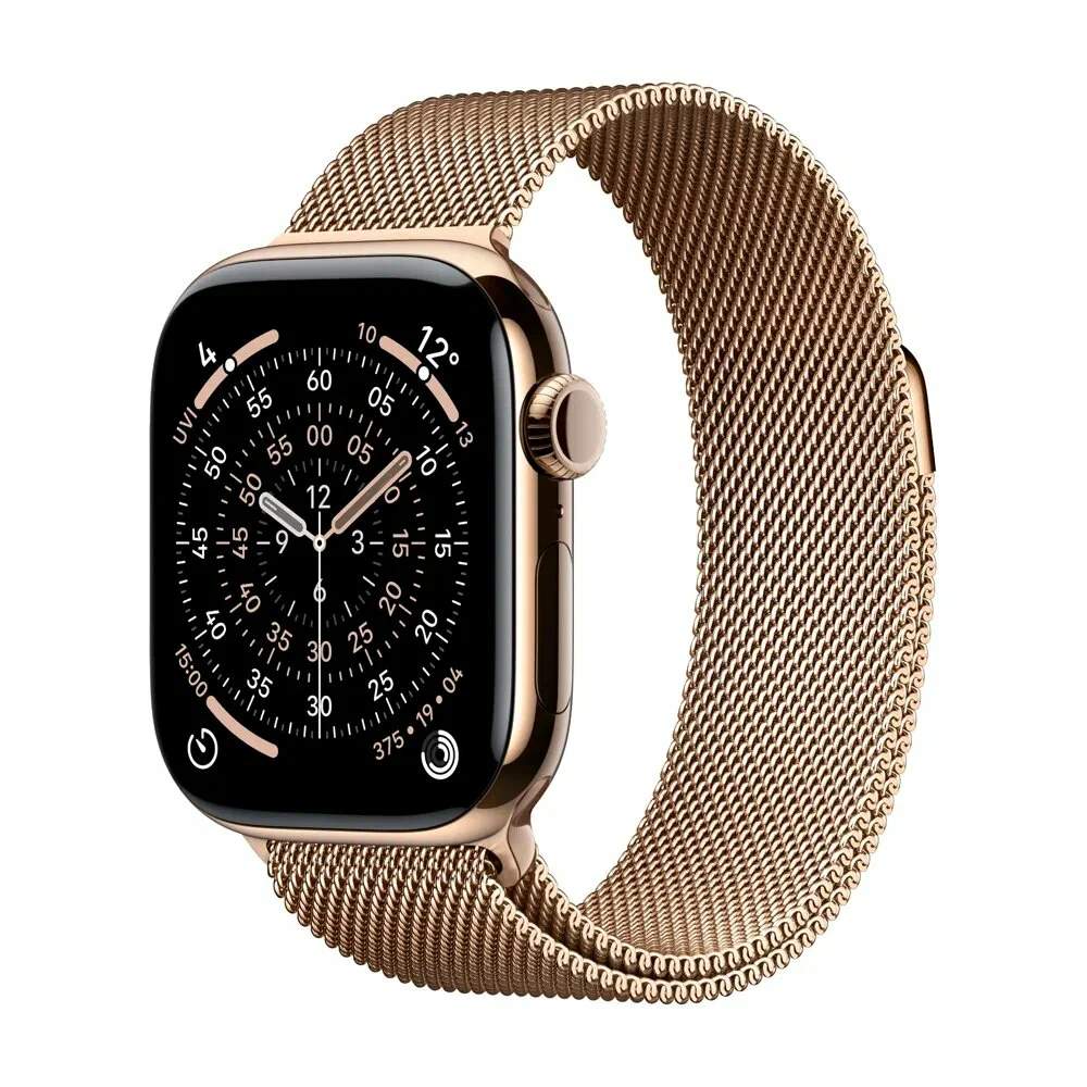 Умные часы Apple Watch Series 11 46 mm Gold Titanium Case Milanese Loop S/M